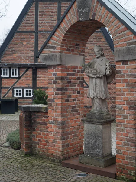 Alman Muensterland Bölgesindeki Küçük Asbeck Köyü — Stok fotoğraf