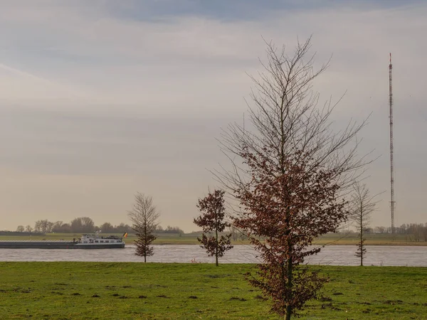 Rivier Rijn Bij Wesel Duitsland — Stockfoto