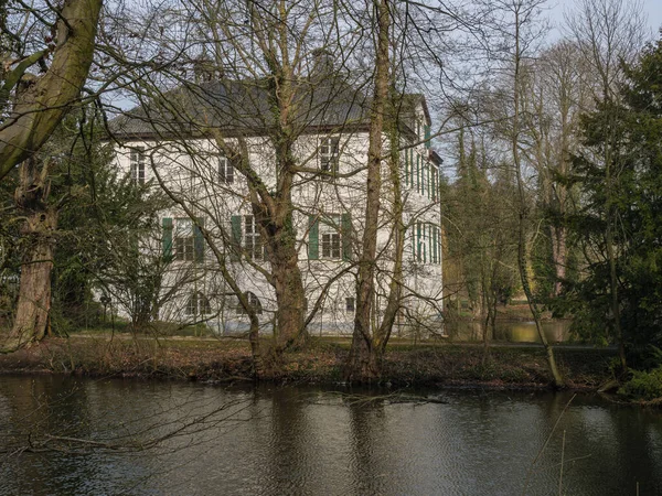 Lente Tijd Bij Een Meer Duitse Westfalen — Stockfoto