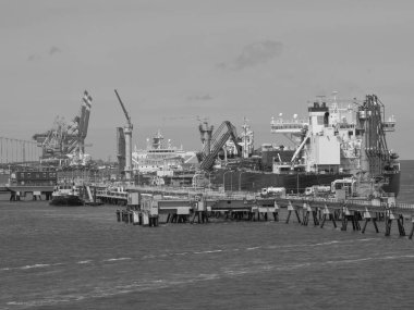 Alman Kuzey Denizi 'ndeki Wilhelmshahaven şehri.