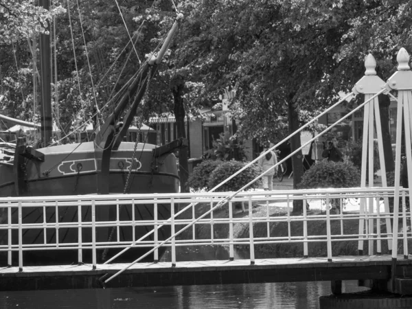 City Papenburg River Ems — Stock Photo, Image