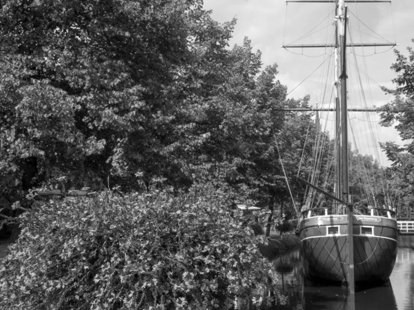 Stad Papenburg Aan Rivier Ems — Stockfoto