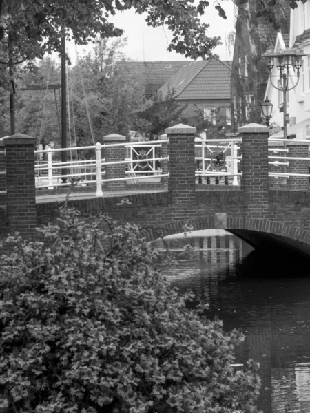 Πόλη Του Papenburg Στο Ποτάμι Ems — Φωτογραφία Αρχείου