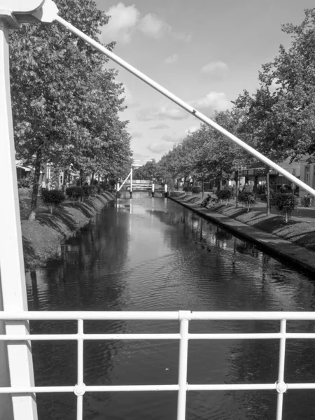 Stad Papenburg Aan Rivier Ems — Stockfoto
