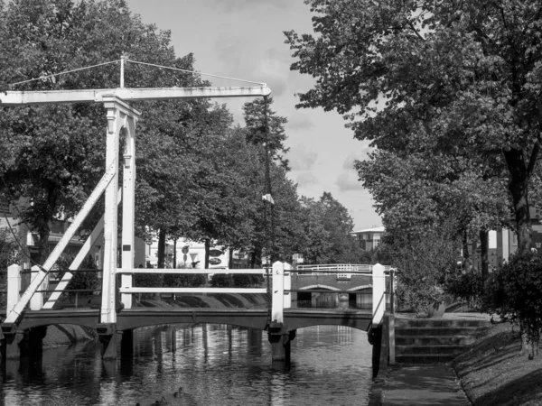 Miasto Papenburg Nad Rzeką Ems — Zdjęcie stockowe