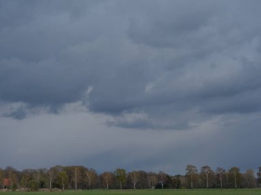 Alman Muensterland 'inde bahar geldi.