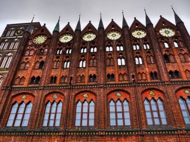 Baltık Denizi 'ndeki Stralsund şehri