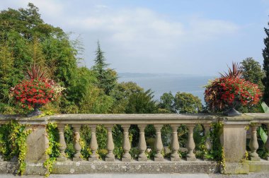 Almanya 'daki güzel göl manzarası