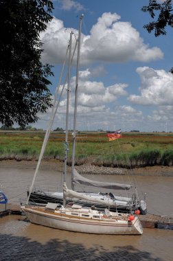 Weener ve nehir Alman Ostfriesland 'da.