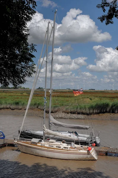 Weener ve nehir Alman Ostfriesland 'da.