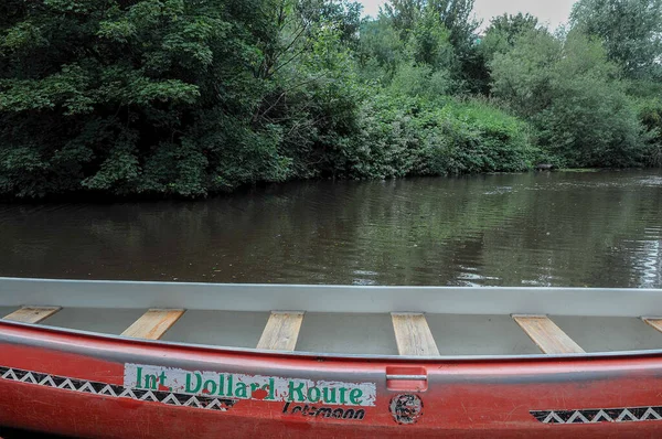 Weener ve nehir Alman Ostfriesland 'da.