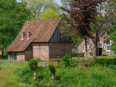 old houses at the river berkel in germany