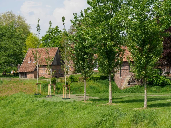 Alte Häuser Der Berkel Deutschland — Stockfoto