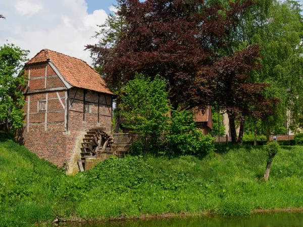 Alte Häuser Der Berkel Deutschland — Stockfoto