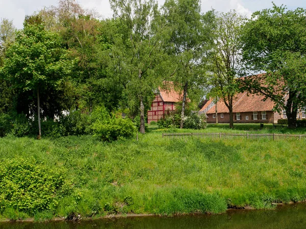 Alte Häuser Der Berkel Deutschland — Stockfoto