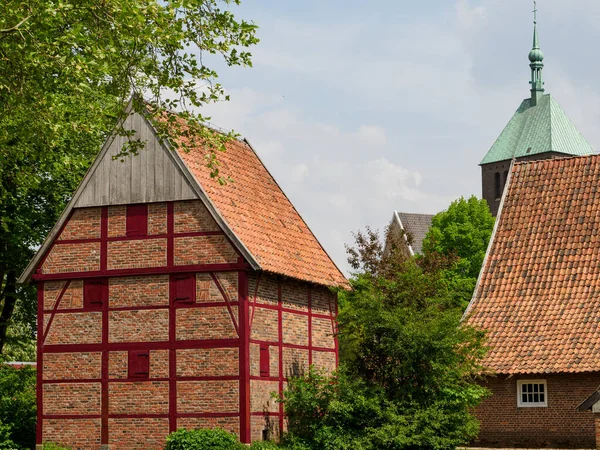 Staré Domy Řeky Berkel Německu — Stock fotografie