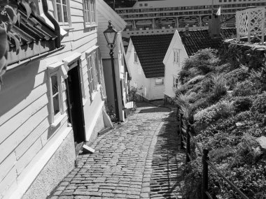 Norveç 'in eski kenti Stavanger.