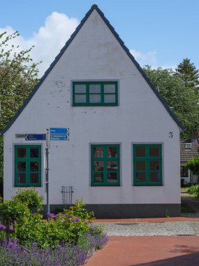 Almanya 'nın kuzeyinde Schleswig ve küçük balıkçı köyü Holm