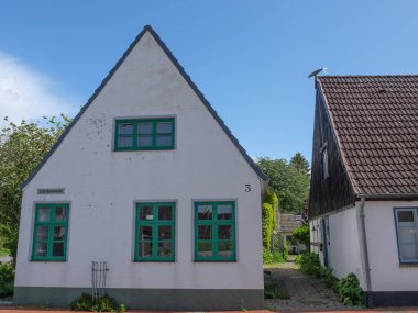 Almanya 'nın kuzeyinde Schleswig ve küçük balıkçı köyü Holm