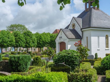 Almanya 'nın kuzeyinde Schleswig ve küçük balıkçı köyü Holm