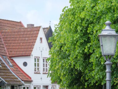 Almanya 'nın kuzeyinde Schleswig ve küçük balıkçı köyü Holm