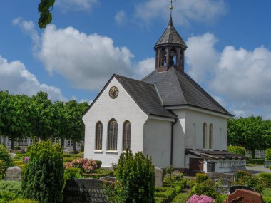 Almanya 'nın kuzeyinde Schleswig ve küçük balıkçı köyü Holm