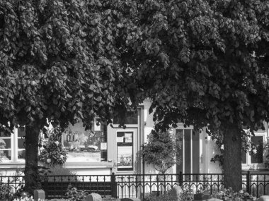 Almanya 'nın kuzeyinde Schleswig ve küçük balıkçı köyü Holm