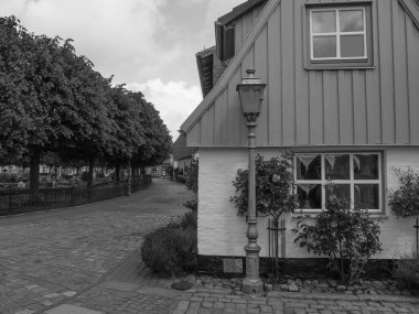 Almanya 'nın kuzeyinde Schleswig ve küçük balıkçı köyü Holm