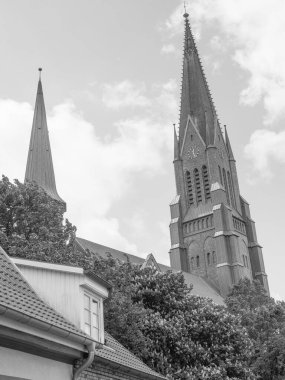 Almanya 'nın kuzeyinde Schleswig ve küçük balıkçı köyü Holm