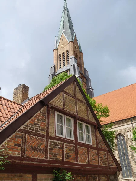 Almanya 'nın kuzeyinde Schleswig ve küçük balıkçı köyü Holm