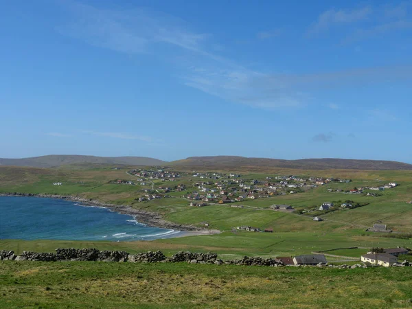 Shetlandské Ostrovy Městem Lerwick Skotsku — Stock fotografie