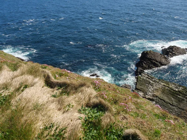 Ilhas Shetland Com Cidade Lerwick Escócia — Fotografia de Stock