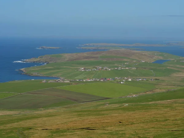 Skoçya Lerwick Şehrinin Bulunduğu Shetland Adaları — Stok fotoğraf