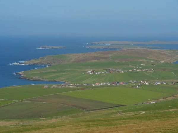 Shetlandské Ostrovy Městem Lerwick Skotsku — Stock fotografie