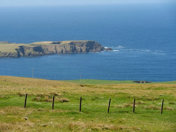 Isole Shetland Con Città Lerwick Scozia — Foto Stock