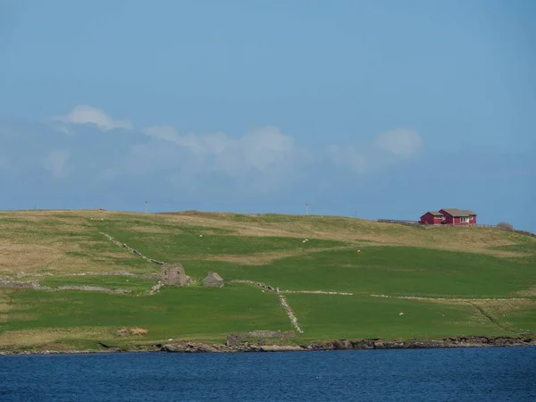 Shetlandské Ostrovy Městem Lerwick Skotsku — Stock fotografie