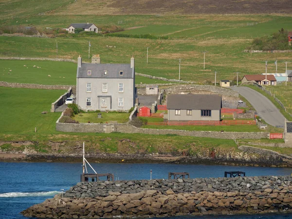 Shetlandské Ostrovy Městem Lerwick Skotsku — Stock fotografie