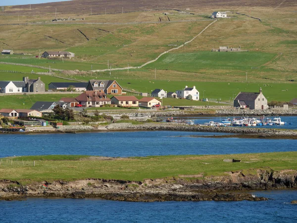 Skoçya Lerwick Şehrinin Bulunduğu Shetland Adaları — Stok fotoğraf