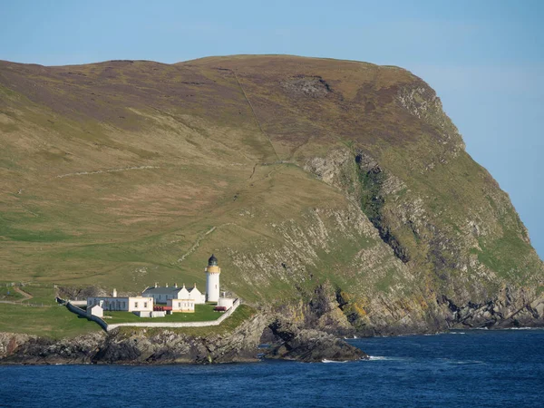 Isole Shetland Con Città Lerwick Scozia — Foto Stock