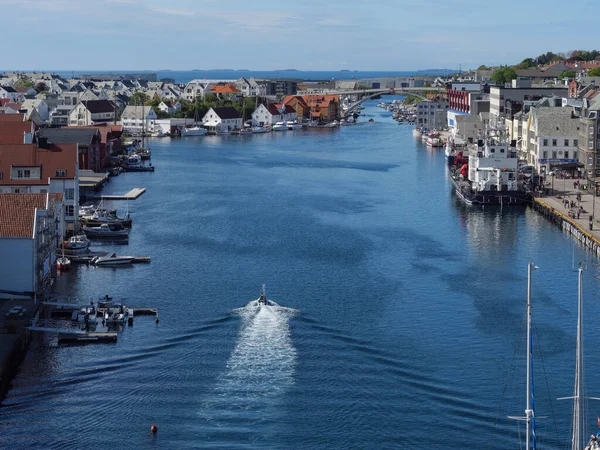 Město Haugesund Norsku — Stock fotografie