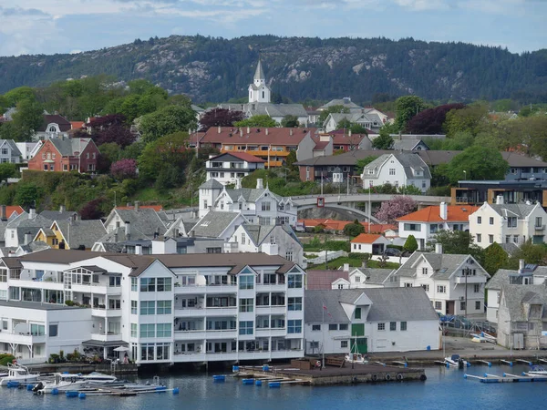 Miasto Haugesund Norwegii — Zdjęcie stockowe