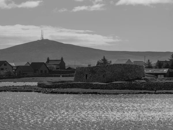 Isole Shetland Con Città Lerwick Scozia — Foto Stock