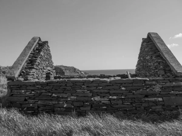 Våtmarksöarna Med Staden Lerwick Skottland — Stockfoto