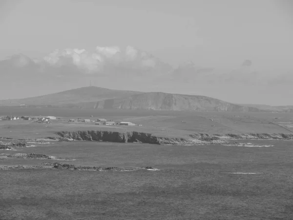 Isole Shetland Con Città Lerwick Scozia — Foto Stock