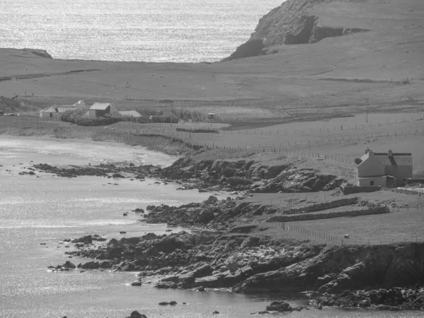 Isole Shetland Con Città Lerwick Scozia — Foto Stock