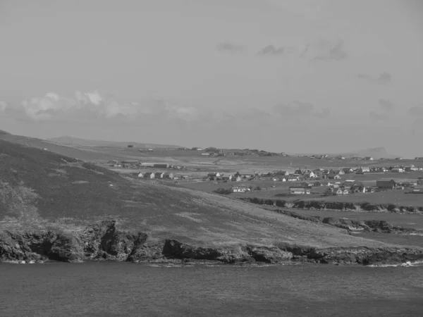 Ilhas Shetland Com Cidade Lerwick Escócia — Fotografia de Stock