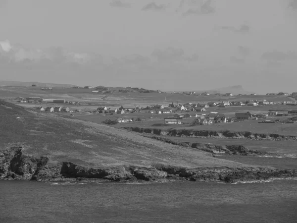 Våtmarksöarna Med Staden Lerwick Skottland — Stockfoto