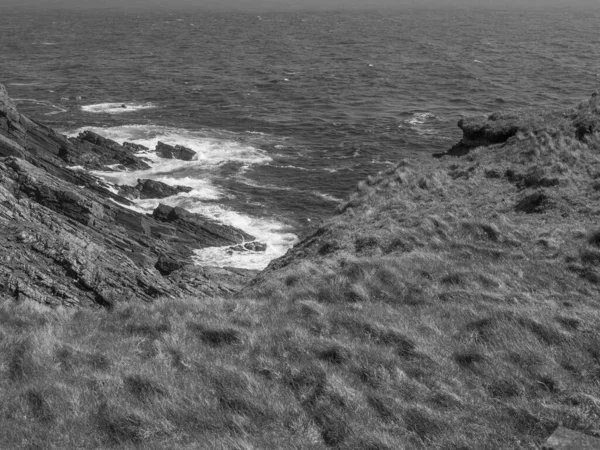 Isole Shetland Con Città Lerwick Scozia — Foto Stock