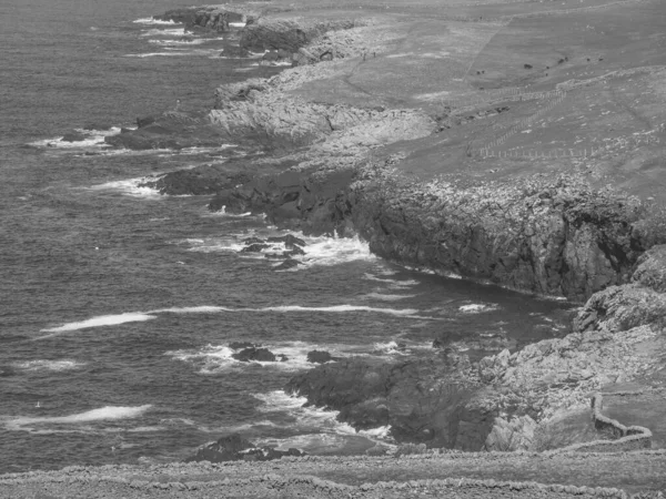 Isole Shetland Con Città Lerwick Scozia — Foto Stock