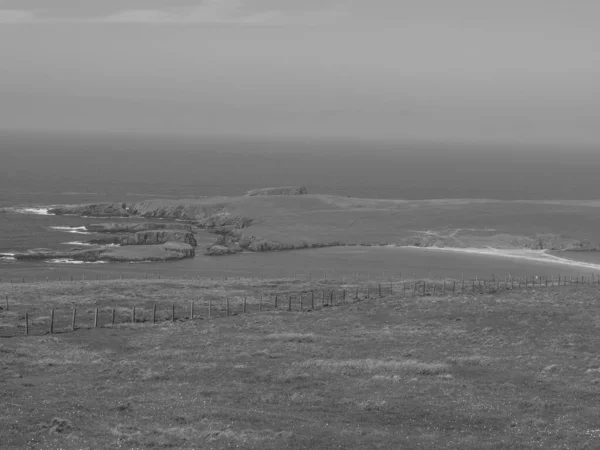Våtmarksöarna Med Staden Lerwick Skottland — Stockfoto